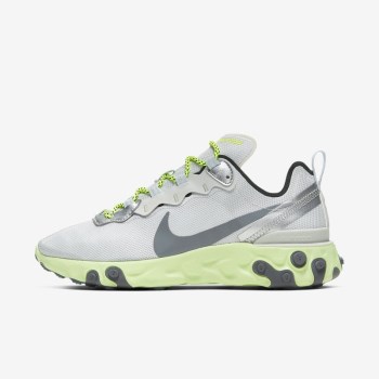 Nike React Element 55 - Női Utcai Cipő - Platina/Szürke